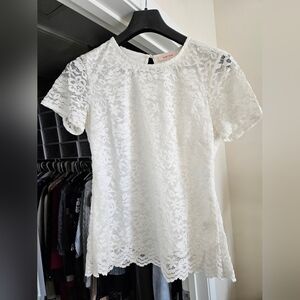 Elegant White Lace Top